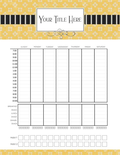 Free Printable Hourly Planner Daily Weekly Or Monthly