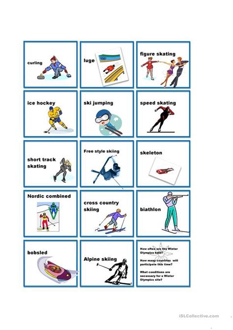 Winter Olympics Riddles Key English Esl Worksheets For Distance Learning And Physical