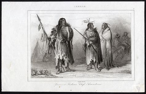 Antique Print Assiniboine Sioux Hohe Indians Nakota Canada Lemaitre