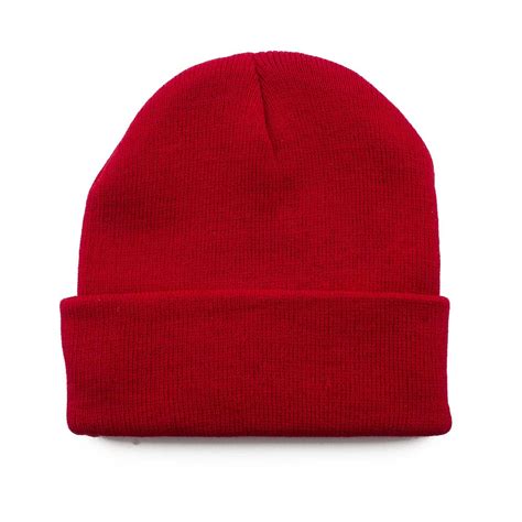 Red Cuffed Beanie Bulk Caps Wholesale Headwear