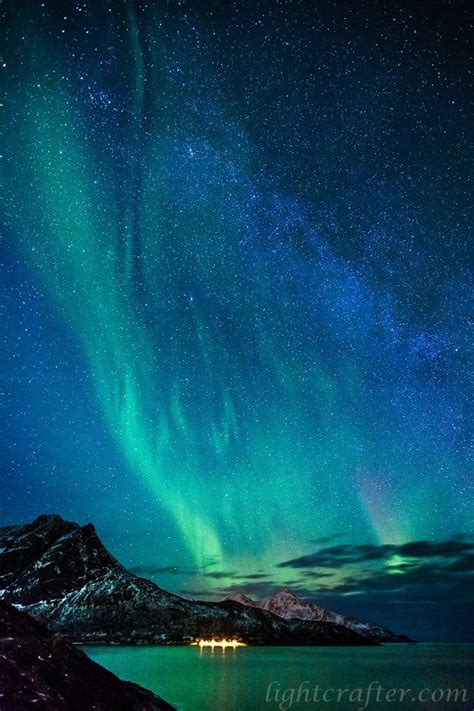 Milky Way And Aurora Near Tromsø Norway Aurora Borealis Northern