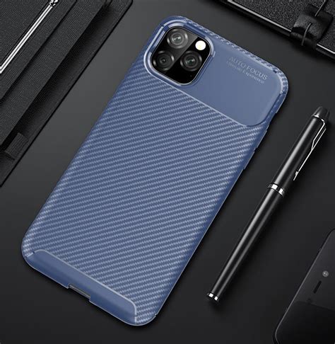 Shockproof Silicone Carbon Fiber Fibre Case Cover For Apple Iphone 11