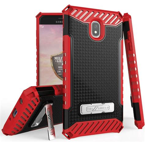 Case For Galaxy J7 2018refinestar Red Tri Shield Rugged Cover With