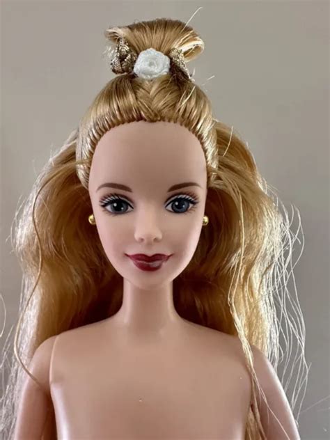 Beautiful Nude Barbie Doll Partial Updo Long Blonde Hair Mackie Face