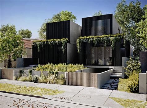 This contemporary townhouse residence designed by mim design is located in melbourne, australia. Dual Occupancy Project in 2020 | Luxury townhouse ...