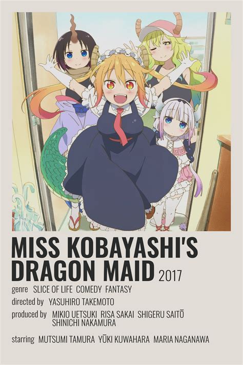 Miss Kobayashis Dragon Maid Minimalist Poster In 2021 Anime Maid