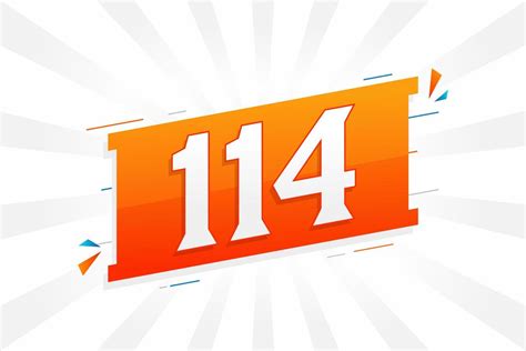 114 Number Vector Font Alphabet Number 114 With Decorative Element