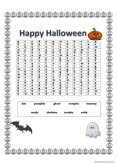 Halloween Word Search Word Search English Esl Worksheets Pdf And Doc