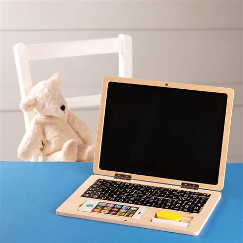 Personalised Wooden Laptop Toy Traditional Wooden Toys Eco Etsy Uk