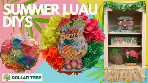 6 luau tropical decor projects for summer dollar tree hacks youtube