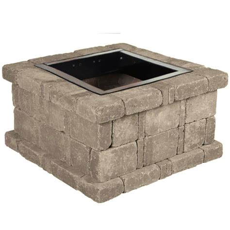 Pavestone Rumblestone 385 In X 21 In Square Concrete Fire Pit Kit No