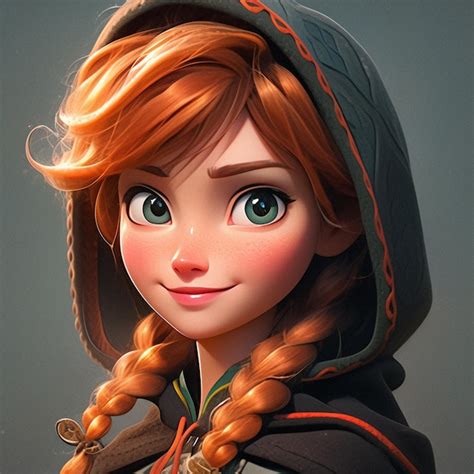 Premium Ai Image A Close Up Of A Cartoon Character With Long Red Hair