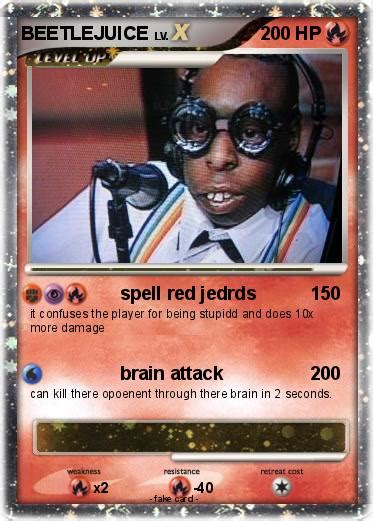 Pokémon Beetlejuice 62 62 Spell Red Jedrds My Pokemon Card