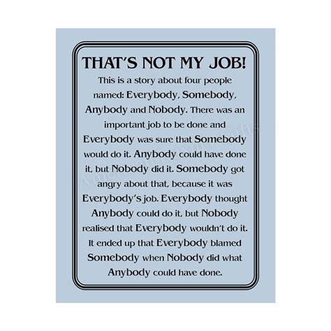 Buy 34thats Not My Job Motivational Wall Art Sign 8 X 10 Humorous