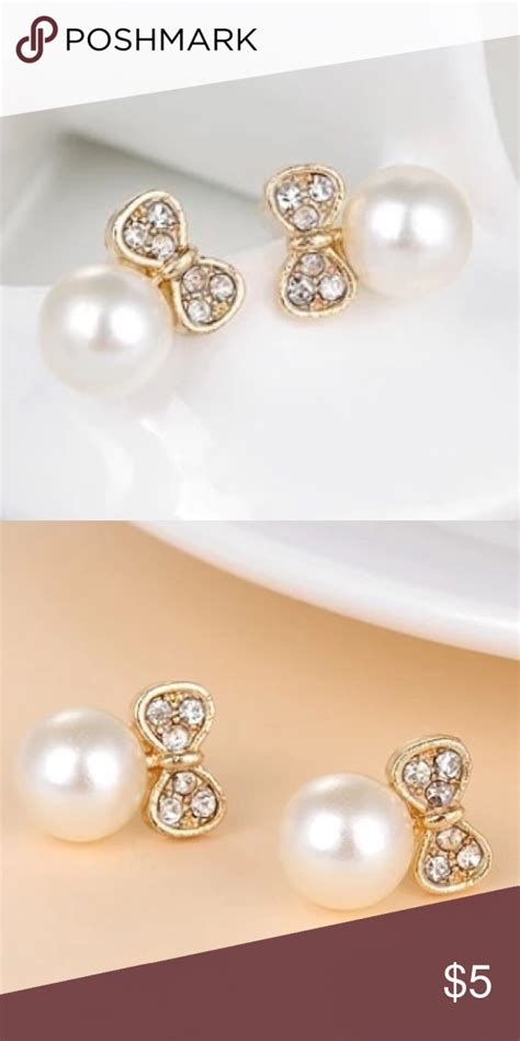 Bow Pearl Earrings Earrings Pearl Earrings Pearls