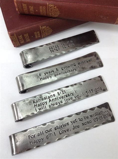 You might also get her some cast iron pans and cookware if she is into that sort of thing. Personalized Bookmark - 6th anniversary gift - iron ...
