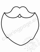 Beard Santa Mustache Claus Template Coloring Pdf sketch template