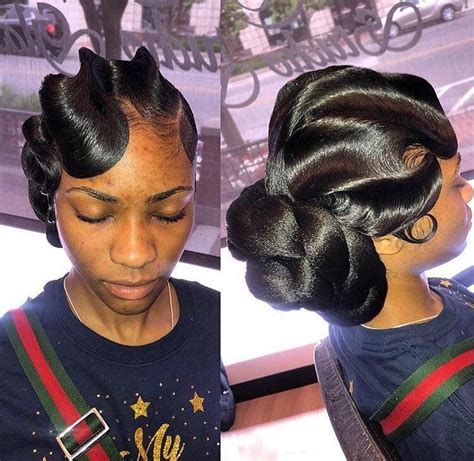 Possible Hairstyle Finger Wave Hair Black Hair Updo Hairstyles