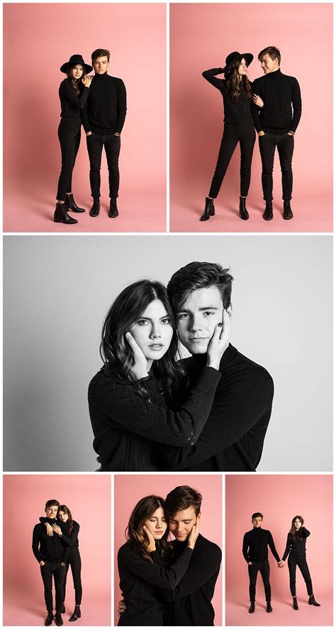 Fashion Inspired Pink Studio Engagement Session Em And Co Photography