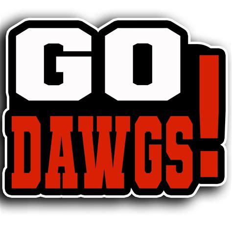 Georgia Bulldogs Go Dawgs Team Sticker Decal Vinyl Football Car Window