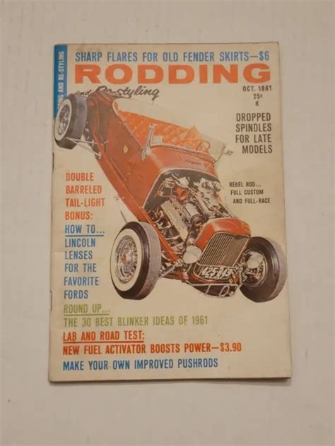 Vintage Hot Rodding And Restyling Magazine Oct 1961 Hot Rod Custom