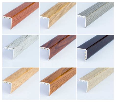 Upvc Wood Effect Stair Edge Nosing Trim Edging Nosing 30 X 30mm X 900 Mm Ebay