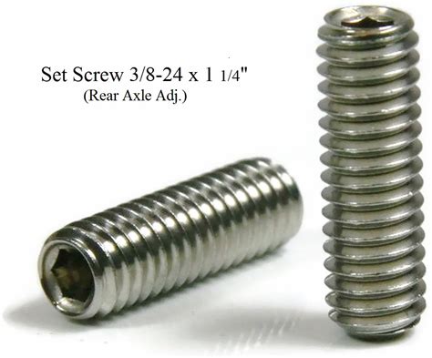 Set Screw 38 24 X 1 14″ Axle Adjustm Hogtech