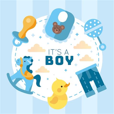 Premium Vector Baby Shower Gender Reveal Boy