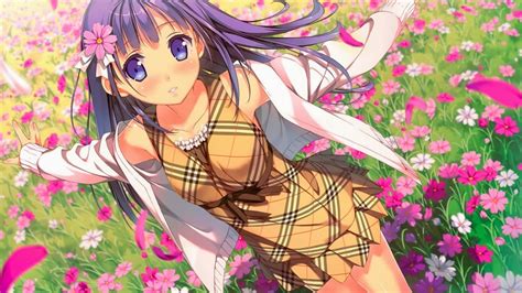 Anime Girls Flowers Wallpapers Hd Desktop And Mobile Backgrounds