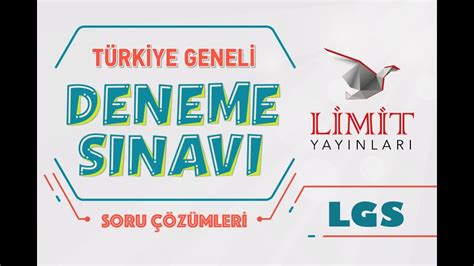 LGS Türkiye Geneli Deneme Sınavı Matematik Soru Çözümleri YouTube