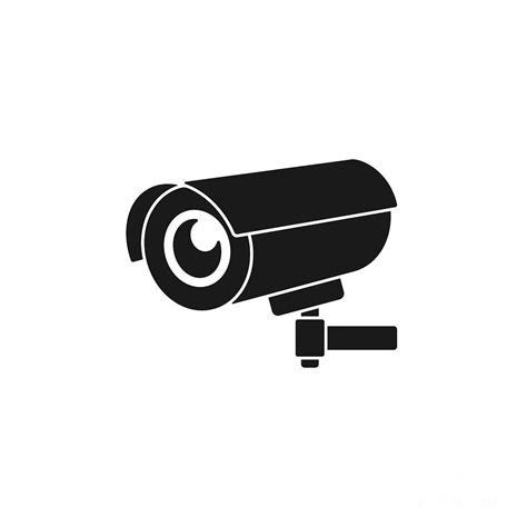 Surveillance Security Camera Vector Icon Digital Art By Thp Creative Pixels