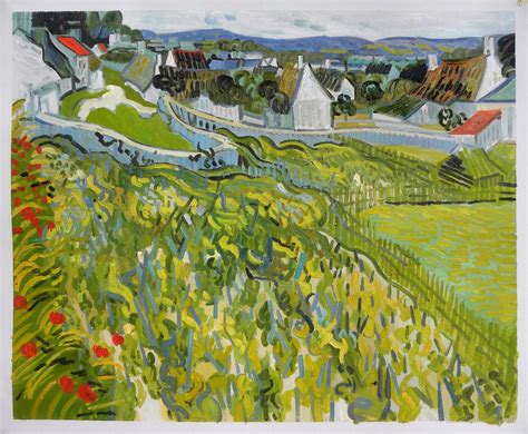Vineyards with a View of Auvers - Vincent van Gogh Paintings