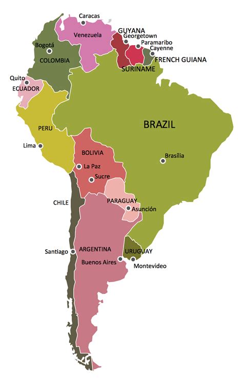 Vector Map South America Continent Political One Stop Vrogue Co