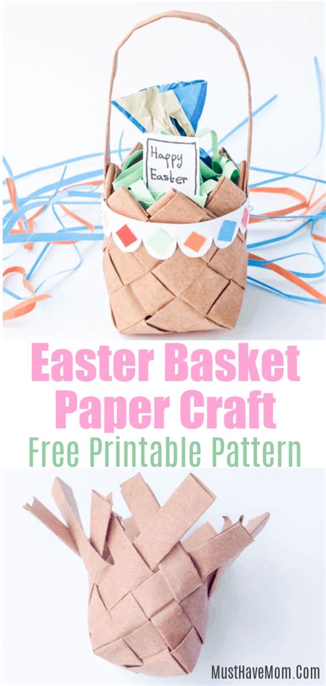 Paper Basket Weaving Easter Craft For Kids Fun Paper Basket Craft With