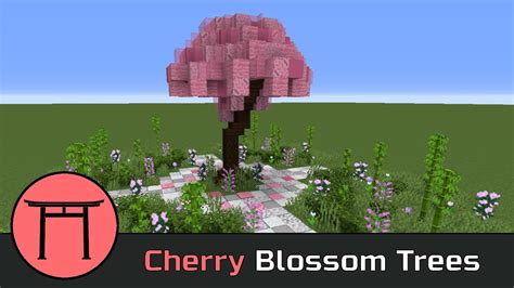 Minecraft Building Tutorial How To Build Cherry Blossom Trees Youtube