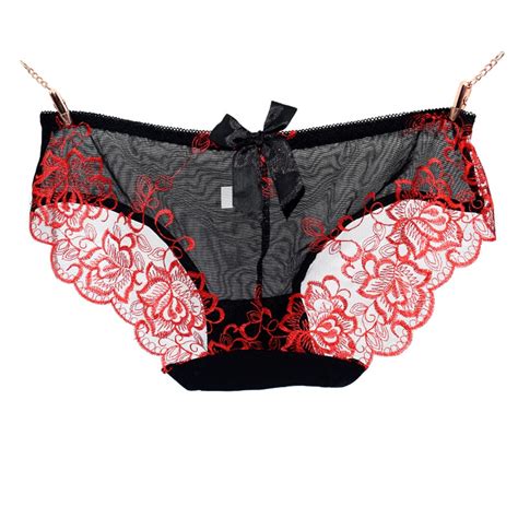 2017 Hot Salewomen Sexy Lace Panties Low Waist Seamless Cotton Breathable Panty Hollow Briefs