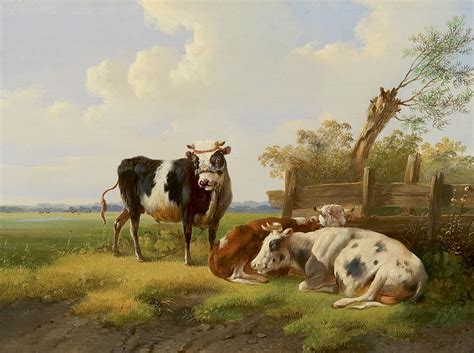 Albertus Verhoesen Paintings Prev For Sale Spring In The Meadow