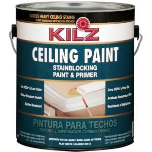 Consequently, rough drywall soaks it up like a sponge. KILZ White Flat 1 gal. Interior Stainblocking Ceiling ...