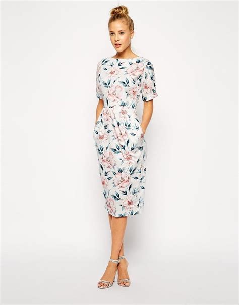 Awesome Midi Dress Asos Asos Wiggle Dress In Pastel Floral Print At
