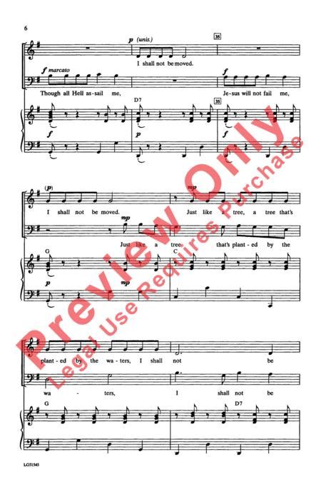 Preview I Shall Not Be Moved Aplg51545 Sheet Music Plus