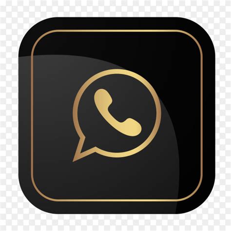 Golden Social Media Logo Whatsapp Png Similar Png