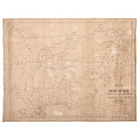 Exceptionally Rare Confederate Map Of The Seat Of War Cowans Auction