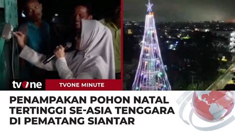Sambut Nataru Wali Kota Pematang Siantar Nyalakan Pohon Natal Setinggi Meter TvOne Minute