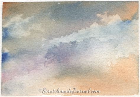 Watercolor Tutorial How To Paint Skies And Clouds — Scratchmade Journal