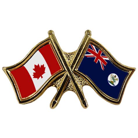 Canada Vancouver Island Crossed Pin Crossed Flag Pin Friendship Pin