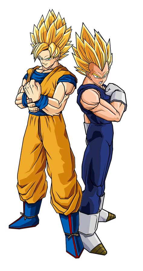 Well, their hair always stays the same after their born. Goku and Vegeta ssj by theothersmen on DeviantArt