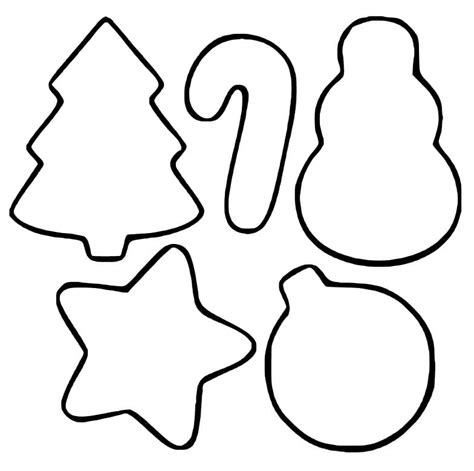 Easy Christmas Cookies Coloring Page Free Printable Coloring Pages