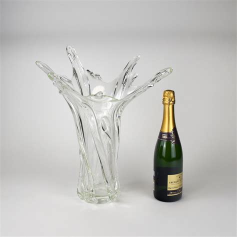 Large Clear Glass Splash Vase T6470 Tyson Decorative Lighting And Bespoke Furniture