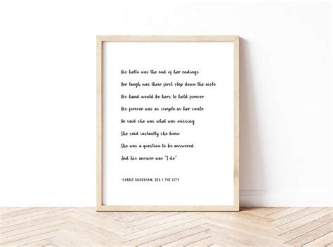 Sex And The City Printable Carries Poem Etsy