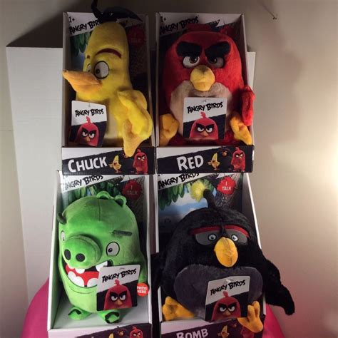 Angry Birds Movie 11 Talking Plushes Pig Red Chuck Bomb Lot Of 4 New